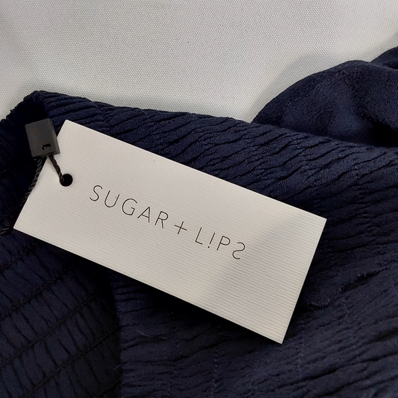 SUGAR + LIPS SMOCKED-WAIST POPLIN MAXI SKIRT - Picture 4 of 9